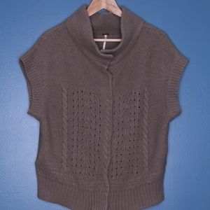 Free People Angora-Blend Cap Sleeve Cardigan